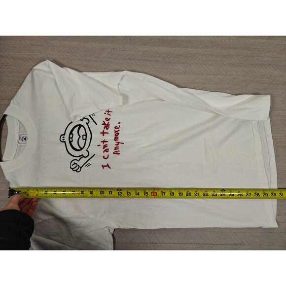 Vintage Graphic T-Shirt Funny I Cant Take It Anymore Delta 100% Cotton Large - Picture 5 of 8